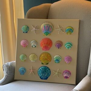 Colorful Seashell Wall Art Canvas